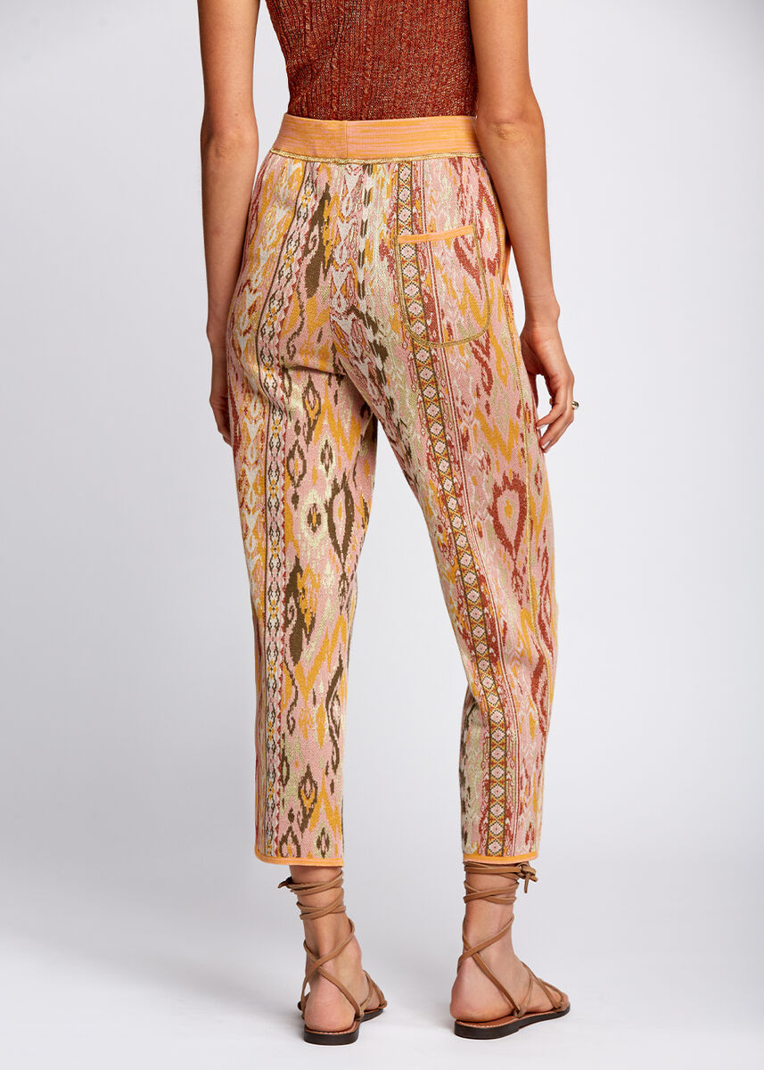 Ethnical Patterned Jacquard Knit Pants