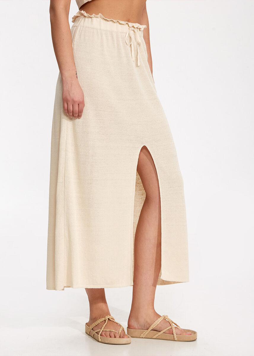 Linen knit skirt best sale