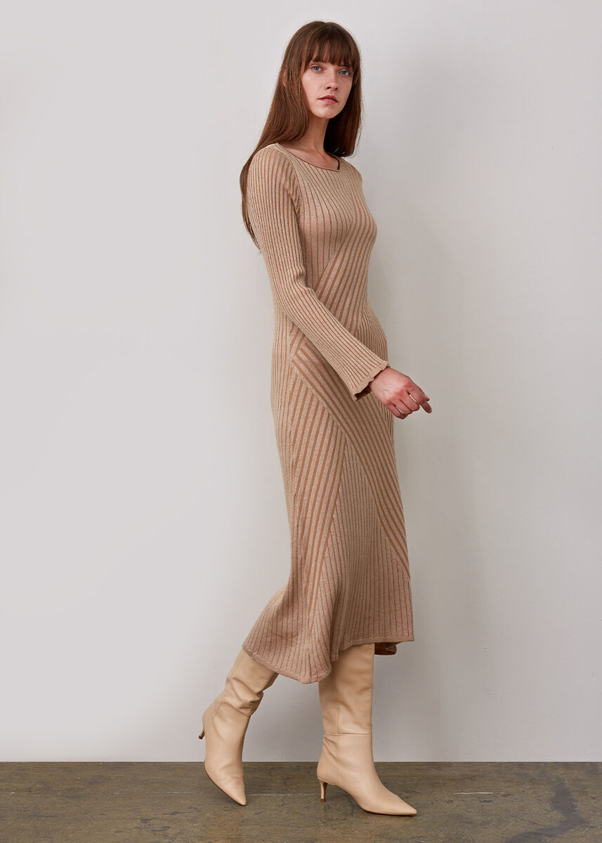 Beige wool dress sale